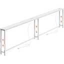 Huuger 102.4 Inch Sofa Table with Power Outlets, 23.9’’-34.4’’ Height Adjustable Range, Behind Couch Table with USB-C Ports, Sofa Tables Narrow Long, Skinny Console Table, for Small Spaces, White