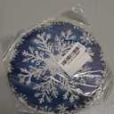 Retro Snowflake Round Tin Sign Winter Christmas Vintage Nostalgic Metal Poster Funny Wall Plaque Art Decorations for Home Club Porch Cafe Office Bedroom Garage Shop Living Room 8 * 8 In (20.32 X 20.32cm(8*8in))