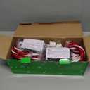 Christmas Candy Cane Lights 12Pcs Christmas Pathway Lights with 72 Count Incandescent Clear Lights, Connectable 12 Inch Pathway Makers Lights for Indoor Outdoor Walkway Patio Yard Lawn Decorations (Red)