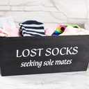 Lost Socks Basket for Laundry Room Farmhouse Laundry Room Dcor and Accessories Lost Socks Bin For Laundry Room Sock Basket for Laundry Sock Holder for Laundry Lost Socks Sign
