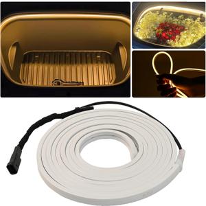 AUTOXBERT Front Trunk LED Light Strip for Tesla Model 3 Y 2021 2022 2023, Warm White Frunk Led Ambient Lighting 12 V, 110 Inch Flexible Waterproof LED Strip Light(Warm White)