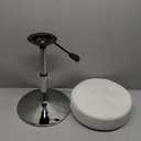 Ottoman Swivel Vanity Stool Chair for Makeup Room Stool for Vanity Chair Height Adjustable Faux Leather White