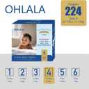 OHLALA Luxury Diapers Size 4 Skin-Friendly & Leakproof | Hypoallergenic | Fragrance-Free | Lightweight | 4 Pack 224counts | 22-37 lbs