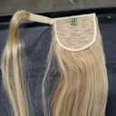 Silk-co Straight Pony Tail Hairpiece Clip in Hair Extensions 26" Wrap Around Ponytail Long for Women (Ash& Blond/Blond)