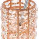 Crystal Pen Holder, Pencil Cups for Desk, Multi-Purpose Desktop Organizer, for Office Writing Desk (Rose Gold)