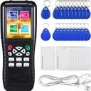 RFID ID Duplicator Copier Writer Decode Function Smart Card Key Machine RFID NFC Copier ID Reader Writer with T557 125khz H-ID Cards,ID 125kh Keyfobs and IC 13.56mhz Key Tags