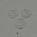 Hewory Glass Bobeches for Candlestick Holders, 3 PCS Candle Drip Protector Rings for Taper, Candle Drip Catcher for Candle Stick Candle Holder for Wedding Party Church Home (Scallop, Gold Rim)