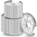 Heavy-Duty Aluminum Electric Stove Burner Covers (100 Pack) - Disposable Round Foil Liners (6 & 8 Inch), Non-Stick Drip Pan Protectors, Stove Top Covers, Great Kitchen Accessory for Easy Cleanup