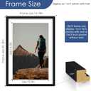 PEALSN 13x19 Picture Frame Set of 6, Display Pictures 11 x 17 with Mat or 13 x 19 without Mat for Wall Mounting Display, Poster Frames Collage for Wall Decor, Black.