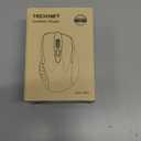 TECKNET Wireless Mouse, 2.4G Ergonomic Optical Mouse, Computer Mouse for Laptop, PC, Computer, Chromebook, Notebook, 6 Buttons, 24 Months Battery Life, 2600 DPI, 5 Adjustment Levels - Black