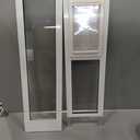 Ideal Pet Products Aluminum Pet Patio Door, Adjustable Height 77-5/8" to 80-3/8", 7" x 11-1/4" Flap Size, Mill/Silver