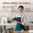 Bakers Recipe Book to Write in Your Own Recipes & Record Details - Bread Making Recipe Journal for Own Recipes - Gifts for Bread Bakers - Soft Vegan Leather Recipe Book - 128 Pages - Gold