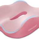 Ergonomic Memory Foam Seat Cushion - Suitable for Office Chairs, car Seats, and wheelchairs. Relieves Tailbone and Hip Pain. Durable and Comfortable.-Double Pink
