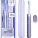 Aquasonic Icon ADA-Accepted Rechargeable Toothbrush | Magnetic Holder & Slim Travel Case | 2 Brushing Modes & Smart Timers | Gentle Micro-Vibrations (Lilac) (1 Count (Pack of 1))