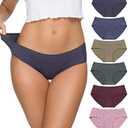 Wealurre Cotton Bikini Women's Breathable Panties Seamless Comfort Underwear, XL, 6 Pack , Assorted
