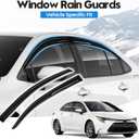 Corolla Rain Guards - Window Visors for Toyota Corolla Sedan 2019-2025 2026, Out-Channel Side Window Rain Guards for Corolla Accessories, 4PCS, Black, Car Accessories