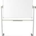 Quartet Magnetic Dry-Erase Board, 48" x 36" (4' x 3') Nano-Clean Easel Whiteboard, Double-Sided, Silver Frame (Q284836A01-R)
