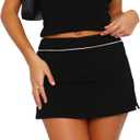 Womens Mini Skorts Casual Summer Mid-Waisted Pencil Bodycon Short Skirts with Side Split 2025