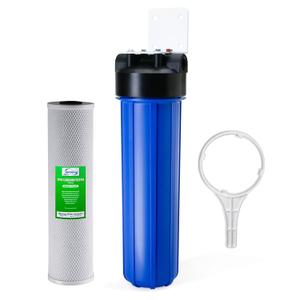 iSpring WGB12B 1-Stage Whole House Water Filtration System w/ 20 x 4.5 Carbon Block Filter - Reduces up to 99% Chlorine