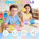 VISCOO 4 Pack Octopus Stress Balls for Adults Kids, Taba Squishy, Squishy Fidget Toys for Anxiety Stress Relief, Cute Squeeze Ball Set for Easter Basket Stuffers, Party Favors Classroom Prize Birthday