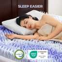 Dreamsmith 3 Inch 7-Zone Queen Memory Foam Mattress Topper, Gel Infused Foam Mattress Topper for Pressure Relief, Made with CertiPUR-US Certified Foam, Queen Size Bed Topper