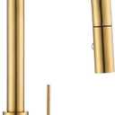 AguaStella AS60BG Brushed Gold Brightly Kitchen Sink Faucet with Pull Down Sprayer Single Handle