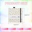 PATIKIL 5.1x5.1 Watercolor Sketchbook, 64 Sheet 165GSM/112lb Watercolor Paper Sketchbooks Acid Free Watercolor Journal Hardcover Artists Paper Pads with Pen Holder, Brown Flower