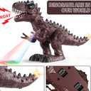 3-Pack Electronic Walking Dinosaur Toys for Toddlers 2-4, Moving Dinosaurs Toys with Lights, Roaring Sounds, T-Rex, Brachiosaurus & Stegosaurus, Xmas Birthday Gift for 2 3 4 5 6 Years Old Boys