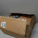 Decoway 4ft Christmas Tree Pre-Lit Artificial Mini Trees with Gold Pot Base, Flocked Snow 70 Warm White Led Lights Pine Cones Red Berries, for Entrances, Home Decorations Holiday Decor