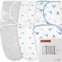 GLLQUEN BABY Swaddle 0-3 Months - 3 Pack Swaddles for Newborn, Adjustable Newborn Swaddling Wrap for Baby Boys and Girls, Swaddle Blanket Sleep Sack, Dinosaur & World, Easy Change