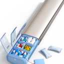 VAYDEER Metal Weekly Pill Organizer  Moisture-Proof Travel Pill Organizer with Built-in Desiccant Chamber and Airtight Lids  Large-Capacity Pill Box for Vitamins, Medicines & Supplements (Champagne)