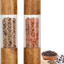 Pack of 2 Salt and Pepper Grinder Set, Wooden Salt and Pepper Shakers, Adjustable Pepper Grinder and Salt Grinder for Coarse and Fine Grinding, Pepper Mill Grinder-8 Inches (8 Inches)