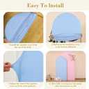 Pink Blue Arch Backdrop Cover Set of 2 Gender Reveal Arch Covers Stretchy Backdrop 7.2 and 6ft Spandex Balloon Arch Stand Covers for Baby Shower Boy or Girl Birthday Party Banquet Photo Background