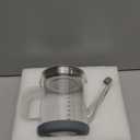 Baffect Glass Fat Separator, Bacon Grease Container with Strainer, Frying Oil Storage Can for Cooking (1L /4 Cups)