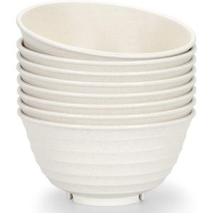 NOT CERAMIC60 Oz Big Salad Bowl Soup Bowl , Large Bowls for Eating Microwave and Dishwasher Safe BPA-Free Eco-Friendly Deep Cereal Bowls for Cereal, Salad, Ramen,Soup, Mixing [Set of 8]