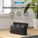 TELESIN Osmo Action 6 5 Pro Battery Charger for DJI Action 5 Pro/Action 6 Triple Slot PD 30W Fast Charging Case with Type-C Cord Batteries Case Fully Compatible with DJI Osmo Action 5 Pro Battery