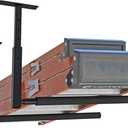 Adjustable Ladder Ceiling Rack, Kayak Overhead Garage Storage Rack, Garage Ceiling Storage for Kayak, Ladder, Surfboard, Snowboar Overhead Hanger, Holds 150 lbs, Black