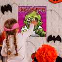 4 x OHOME Halloween Games for Kids - Pin The Eyeball on The Zombie Game | Halloween Crafts Toys Gifts Birthday Party Supplies for Kids | HALLOWEEN Treats Activities Party Favors Decorations for Family (Red)