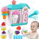 Toddler Bath Toys for 3 4 5 6 7 8 Years Old Girls, Bubble Ice Cream Maker Bath Toy, Shower Toys, Toddler Bath Toys Age 2-4, Bathtub Bubble Machine, Toy for 3 4 5 6 7 8 Years Old Boys Girls