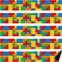 Capoda 24 Pcs Building Block Magnetic Bulletin Board Border 1.97 x 11.81 Inches Colorful Classroom Borders for Back to School Bulletin Board Chalkboard School Office Home Wall Decor(Classic)