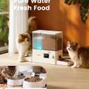 oneisall Automatic Cat Feeder and Water Dispenser, Cat Food Dispenser 36Cups/8.5L, 2-in-1 Large Capacity 5L Cat Feeder and 3.5L Gravity Water Dispenser for Pets, Timed Cat Feeder for Dry Food
