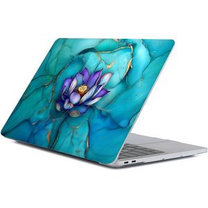 for MacBook Pro 16 Inch Release 2021/2023 Model A2485/A2780 Clear Computer Case,Hardshell Laptop Case Marble Textured Lotus Flower