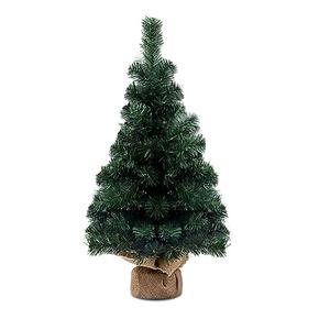 ikasus Artificial Christmas Tree Bottle Brush Trees Christmas, Sisal Snow Trees with Wooden Base for Christmas Decor Christmas Party Home Table Craft Decorations 40cm