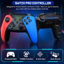 Wireless Switch Controller for Switch/Lite/OLED/Swicth 2 Controller, Switch Controller Joysticks Work with iOS/Android/PC-Switch 2 Pro TURBO Controller with Wake-up Programmable (Upgraded Vision)