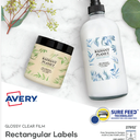 Avery 27952 Blank Rectangle Labels 40ct 2 Glossy Crystal Clear
