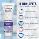 Crest 3D White Brilliance Luminous Purple Teeth Whitening Toothpaste, 4.6 oz Pack of 3, Anticavity Fluoride Toothpaste, Fights 100% More Surface Stains, 24 Hour Active Stain Prevention