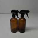 Sally's Organics Empty Amber Glass Spray Bottles - 2 Pack - Large 16oz Refillable Bottle for is Great for Essential Oils, Plants, Cleaning Solutions, Hair - Durable Nozzle - Fine Mist/Stream Setting