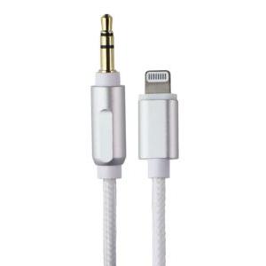 Acoustix 6 Foot Braided, Auxiliary Audio Cable 8 - pin To 3.5mm Connector