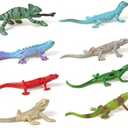 Felskin 8PCS Plastic Lizards, Soft Plastic Reptile Toys for Party Favors Goodie Bags, Terrarium Decorations, Educational Science Project for Boys Girls
