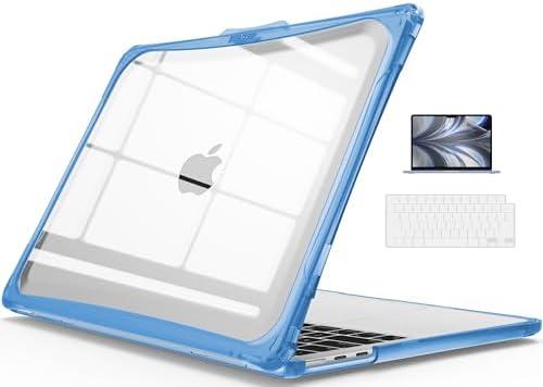 IBENZER Hexpact Protective MacBook Air 13 inch Case 2026 2025 2024 2023 2022 M4 A3240 M3 A3113 M2 A2681, Heavy Duty Case & KeyboardCover & ScreenFilm for Mac Air 13.6, Serenity Blue, HPE-KK-SRL+2B